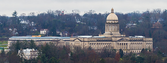 The Capitol building located in Frankfort,the capital of Kentucky.